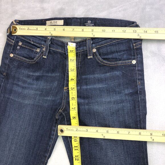 Adriano Goldschmied Womens 26R the Stilt Cigarette Leg Dark Wash Jeans - Picture 4 of 8